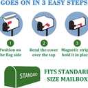 Texupday Welcome Fall Red Truck Sunflower Pumpkin Harvest Mailbox Cover with Magnetic Strip Autumn Thanksgiving Mailbox Wraps Post Letter Box Cover Standard Size 21" X 18" Garden Outdoor Yard Decor