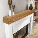 BoscoMondo Fireplace Mantel, Handcrafted Rustic from Solid Pine, Wall-Mounted Floating Farmhouse Shelf - 8x6x66