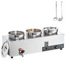 VEVOR 110V Commercial Food Warmer 22.2 Qt Capacity, 1200W Electric Soup Warmer Adjustable Temp.86-185, Stainless Steel Countertop Soup Pot with Tap, Bain Marie Food Warmer for Cheese/Hot Dog/Rice