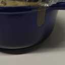 Mueller 6qt Enameled Cast Iron Dutch Oven, Heavy-Duty Casserole and Braiser Pan with Lid and Knob, Safe for All Cooktops, Aqua Blue