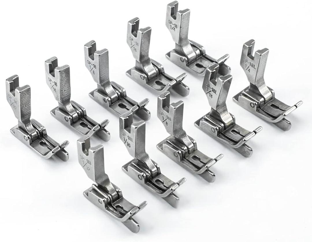 Blooy - SP-18 Right/Left Edge Guide Presser Foot for Industrial Single Needle Lockstitch Sewing Machine Parts (20 PCS)