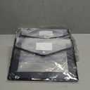 Plastic Expanding File Folder, Transparent envelopes with Snap Closure, No Dividers, Large Capacity, Fit Letter/A4 Size (Black) - 10 Packs