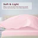 Twin XL Size Bed Sheet Set - 3 Piece Soft Microfiber Sheets with Deep Pockets, Cooling Technology, and Wrinkle-Free Pillowcase. Hotel-Quality, Durable Bedding, Light Pink