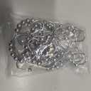 Goowin Shower Curtain Hooks, 12 Pcs Shower Curtain Rings, Stainless Steel Shower Curtain Hangers, Double Hook Shower Curtain Hooks, Smooth Sliding Anti-Drop Shower Rings for Curtain (Chrome) (Modern)