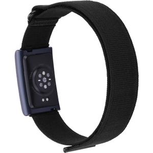 Bicep Band Compatible with Amazfit Helio Strap Fitness Tracker, 38cm Long Breathable Nylon Strap for Arm/Ankle Wearing (Black)