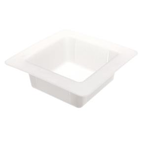 Krowne Flanged Floor Drain Strainer Double Bend Spout 30-141, White