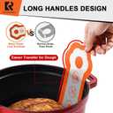 Cook's Aid 2 Pcs Silicone Bread Sling for Dutch Oven, Non-Stick Bread Baking Mat Set, Reusable Sourdough Bread Sling with Long Handles for Easier Transfer for Dough