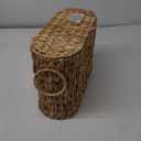 Toilet Paper Storage, Water Hyacinth Bathroom Toilet Paper Basket for Storage, Toilet Paper Holder Wicker Basket for 6 Mage Rolls, Bathroom Accessories Organizer