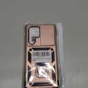 SunStory Phone Case for Samsung Galaxy S22 Ultra 5G Case with HD Screen Protector & Slide Camera Cover & Rotated Ring Kickstand, [Military-Grade] [2 IN 1] Phone Case for Galaxy S22 Ultra 6.8",Rose Gold