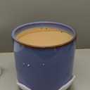 EFISPSS 10 Inch Plant Pot, Ceramic Large Planter for Outdoor Plants, Plant Pots with Drainage Hole and Saucers, Modern Flower Pot for Home Garden Patio Office - Blue