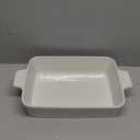 MALACASA 4.4 QT Baking Dish, 9x13 Large Casserole Dish for Oven, Ceramic Baking Pan, Rectangular Lasagna Pan Deep with Handles for Baking, Durable Microwave Oven Safe, Wedding Gift,White, Series BAKE-BAKE