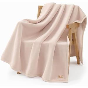 UGG Coco Plush Fleece Throw Blanket – Soft & Cozy Blanket for Couch, Bed & Sofa, Perfect for Home Decor, House Warming Gifts or Luxurious Birthday Gifts for Women, 50" x 70", Pink Himalayan Salt