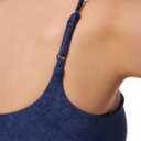 Women's Sweetheart V Neck Tank Top Adjustable Straps Workout Yoga Tops Going Out Basic Casual Crop Cami Shirts (Blue, S)