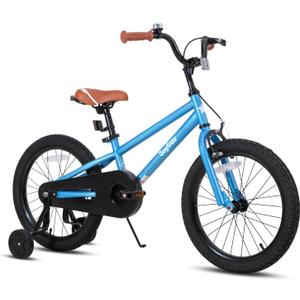 JOYSTAR Kids Bike for Ages 5-8 Years Old Boys Girls, BMX Style Kid's Bikes with Training Wheels, Children Bicycle for Kids and Toddler, Multiple Colors, 18 Inch with Training Wheels & HandBrake