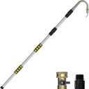 LAANPOLE Gutter Cleaning Tools from The Ground, 24FT Reach Rain Cleaner with Bendable Wand and Quick Connect Adapter for Garden Hose