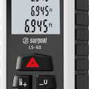 Laser Distance Meter 196ft Digital Laser Measuring Tool with LCD Backlit Display, Pythagorean Mode, Area & Volume Calculation, 2mm Accuracy, Class II, Electronic Tape Measure for DIY and Construction