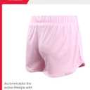 New Balance Girls Athletic Shorts - Active Performance Mesh Running Shorts - Dolphin Gym Shorts for Girls (Sizes: 7-16) (Light Raspberry)