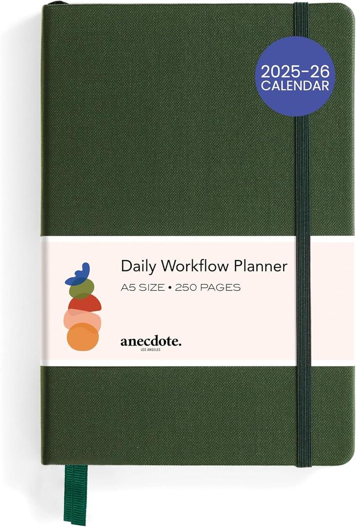 Anecdote 2025 Planner: A Monthly, Weekly & Daily Planner 2025 for Planning Your Success - A5 Size Hardcover Start Anytime and Achieve your Goals - Evergreen (A5 (5.8'' x 8.3''))