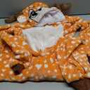 ABENCA Kids Deer Onesie Reindeer Costume Animal Girls Pajamas Christmas Halloween Cosplay Sleepwear.Dear.130 (7-8 Years)