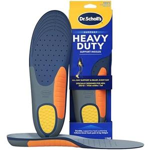 Dr. Scholl's Heavy Duty Support Insole Orthotics, Big & Tall, 200lbs+, Wide Feet, Shock Absorbing, Arch Support, Distributes Pressure, Trim to Fit Inserts, Work Boots & Shoes, Men Size 8-14, 1 Pair 12.5"