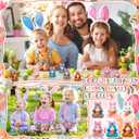 Blueweenly 12 Pcs Easter Bunny Bulk Stuffed Animals Bunny Mini Plush Easter Rabbit Plushies Dolls Small Rabbit Keychains for Spring Basket Filler Party Favors Gift Prizes Goodie Bag