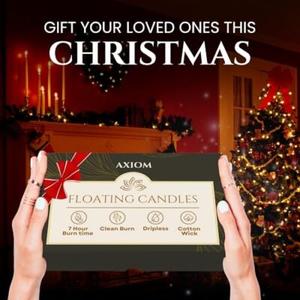 Axiom Floating Candles for Centerpieces - 7-Pack Floating Candle 2 inch (Red)