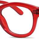 Eyekepper Cat Eye Reading Glasses for Women Oversize Ladies Readers - Red +2.25