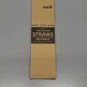 Anti Wrinkle Silicone Tipped Straw Set (Stainless Steel), Drinking Straw for Stanley 40 oz 30 oz Tumbler, Reusable Wrinkle Free Long Metal Straw for Lip with Cleaning Brush