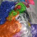 12 Multi Pack Fun Wigs, Assorted Bob Wig, Wavy Colored Colorful Hair Wigs, Funny Neon Clown Fluffy Bulk Wigs for Women Costume Cosplay Party (Multicolor)