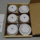 AEGISLINK Interlinked Smoke Detector, Smoke Alarm with Replaceable Battery, Wireless Interconnected Smoke Alarm, S-RF500 (RF Interlinked, 6-Pack)