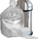 Plasticplace W55HDC1 55-60 gallon Trash Bags 12 Microns Clear High Density Garbage Can Liners 36 x 60 (200Count)