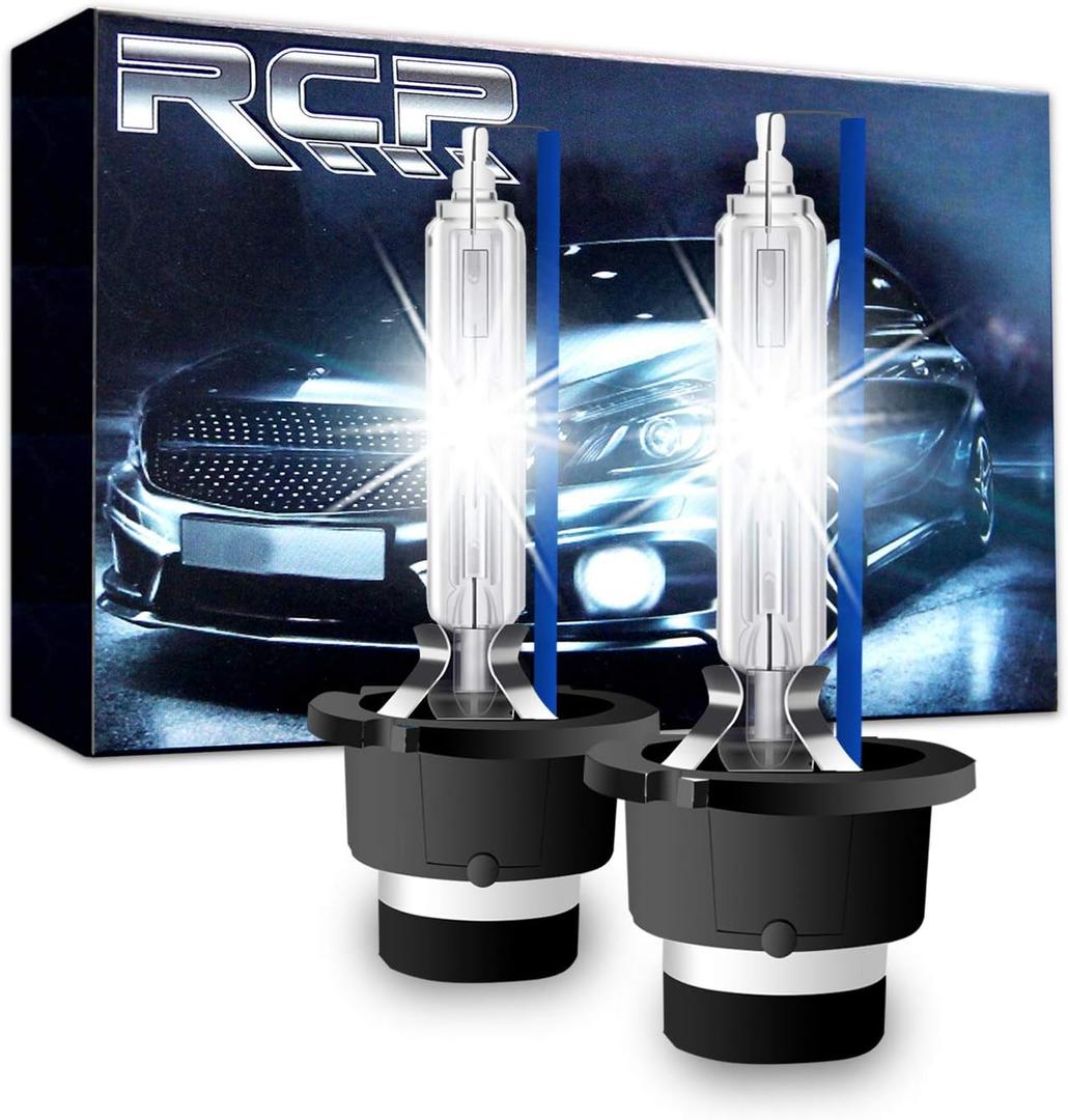 RCP - D4S8 - (A Pair) D4S/ D4R 8000K Xenon HID Replacement Bulb Ice Blue Metal Stents Base 12V Car Headlight Lamps Head Lights 35W