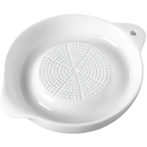 1 Pack Advanced Ceramic Grater Plate for Ginger, Garlic, Onion, Cheese, Lemon, Chocolate, Vegetables and Fruits in Kitchen, White, 6 Inches