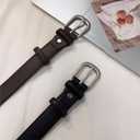 EMMIOL Y2K Belt for Women Star Studded Belt Vintage Gothic Grunge Punk Rock PU Leather Waistband (Black)