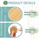 Tessco 12 Pieces Yogurt Jar Lids Inspirational Yogurt Bamboo Lids Set with Silicone Sealing Compatible with Oui Jars, Brave Happy Kind Plant(Metaphysical)
