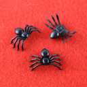 4 x MYUBWTF 120 PCS Mini Fake SpiderPlastic in Colour Spider Toys, Simulated Insect Toys for Funny Prank Spider and Joke Halloween Party Supplies (Black)