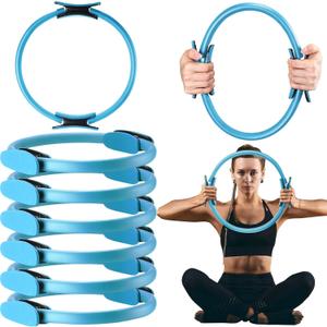 Syhood Pilates Ring 11. 81 Inch Pilates Circle Yoga Ring Magic Lightweight Flexible Workout Equipment for Fitness Physical Therapy Resistance Exercise Arms Legs (Blue)