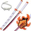 ziqing Demon Katana Sword Cosplay Sword Handmade Katana 31 inch with Multiple Styles to Choose from (Rengoku Kyoujurou-31inch)