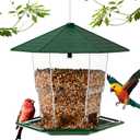 Jealoeur Bird Feeders for Outdoors Hanging Bird Feeder Wild Birds Seed, Green