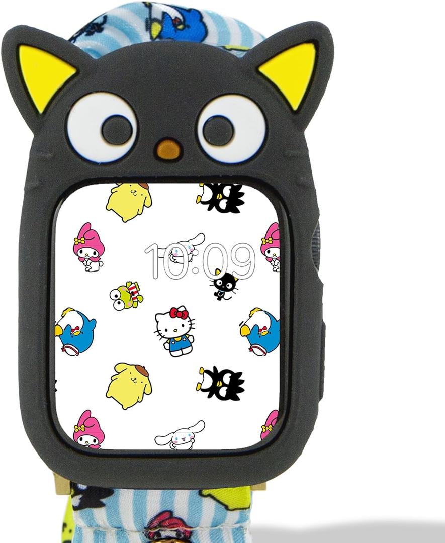 Sonix x Sanrio Apple Watch Cover | Bumper Case for Apple Watch | Protective Silicone Cover | Fits 38mm/40mm/41mm | Chococat - Black