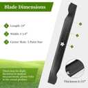 138971 Mower Blades Fits for Craftsman/Hus qvarna/Pou LAN 42" Lawn Tractor, 138498 High Lift Blades Replace for 532138971, 127843, 134149, 531307224, 2 Pack