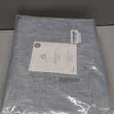 Blue Solid Full Blackout Curtain Heavy Linen Texture Window Treatment for Bedroom Noise Reducing Thermal Insulated Drapes 8 Grommets Top for Living Room with Liner, Chambray Blue, 50" x 84", 2 Panels