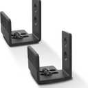 EaseLife Sliding Barn Door Bottom Floor Guide,U Shape,Flexible Adjustable Fit Distance,Flush Flat Bottom Design,Wall Mount System,for Door & Cabinet,Black,2 Pack