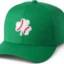 Cuffbow St. Patrick's Day Hat Shamrock Baseball Hat Adjustable Embroidery Irish Cap Green Lucky Shamrock Cap for Men Women (Green, M)