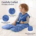 Baby Sleep Sack 6-12 Months 100% Cotton 0.5 Tog Baby Wearable Blanket for Infant, 3 Pack Breathable Soft Lightweight Sleep Sacks with 2-Way Zipper