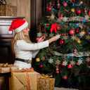 2 Pcs 6.5ft Christmas Snowflake Garland Banner, Rustic Winter Wooden Snow Banner Hanging Ornament Party Decorations for Fireplace Mantle Xmas Tree Home Mantel Fireplace Window Decor