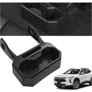 MIKKUPPA Backseat Cup Holder - Replacement for 2024 2025 Chevy Chevrolet Trax Accessories, Console Mounted Back Seat Floor Storage Organizer for Rear Drink Holder