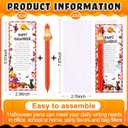 Yexiya 24 Sets Halloween Ballpoint Pens Bulk Halloween Appreciation Gifts for Coworker Pumpkin Candy Eyeball Ballpoint Pens with Bookmarks for Party Favors School Rewards Gift Exchange Office