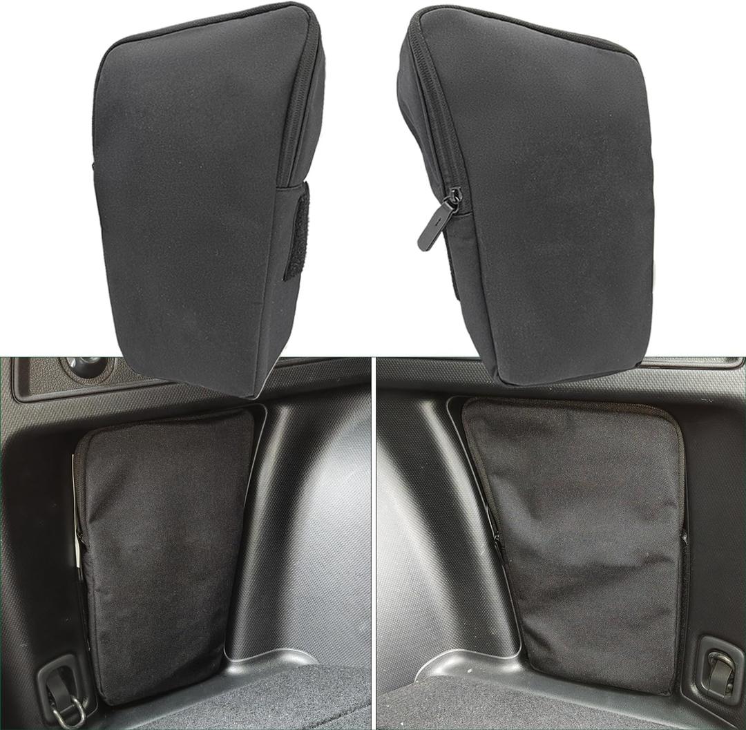 Trunk Upgrade, Trunk Organizer Pocket Bag, Trunk Cubby Storage bag, Cargo side pocket For Subaru Forester SK 2024 2023 2022 2021 2020 2019, Black, 2 pcs (Driver's side+Passenger's side)