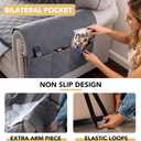 H.VERSAILTEX 100% Waterproof Couch Covers for 3 Cushion Couch Triple Non-Slip Sofa Cover with Storage Pocket Washable Couch Protector for Dogs(Sofa, Grey)